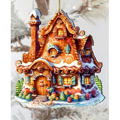 Designocracy Magic House House Wooden Ornament By G. Debrekht