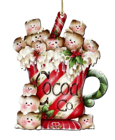 Designocracy Marshmallow Cocoa Co Ornament In Multi