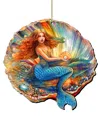 Designocracy Mermaid In The Shell Christmas Ornament In Multi