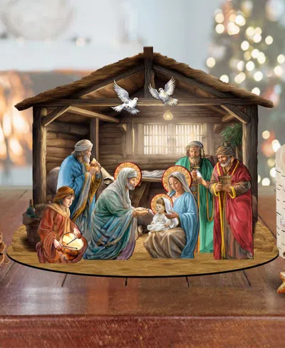 Designocracy Nativity Scene Village 12" Christmas Nativity Mantel Decor G. Debrekht In Multi Color