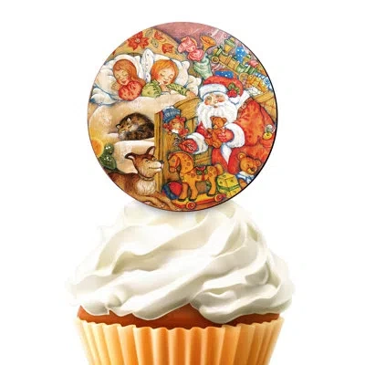 Designocracy Night Before Christmas Cupcake Topper