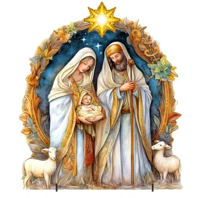 Designocracy Nostalgic Nativity Scene Figurine In Multi