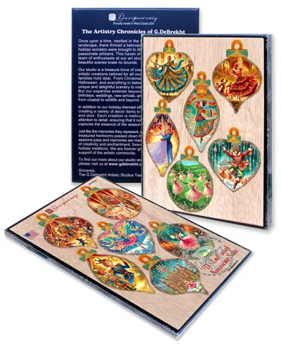 Designocracy Nutcracker Suite Wooden Ornaments, Set 12 In Multi