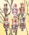 Designocracy Nutcrackers Christmas Wooden Clip-on Ornaments Set Of 6 G. Debrekht In Multi Color