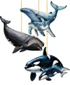 Designocracy Ocean Life Christmas Ornaments, Set Of 3 In Multi