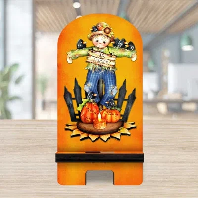 Designocracy Orange/blue/gray Desktop Mount In Orange,blue,gray
