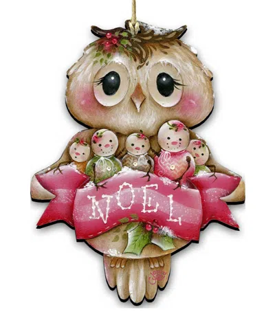 Designocracy Owl You Need Is Love Holiday Ornament In Multi