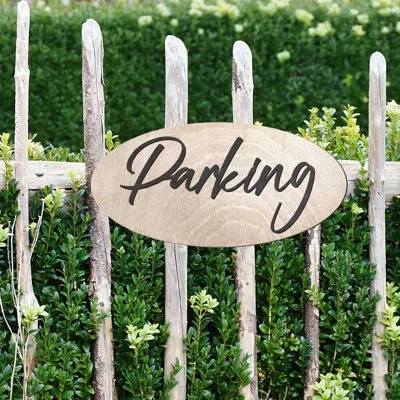 Designocracy Parking Sign In Brown
