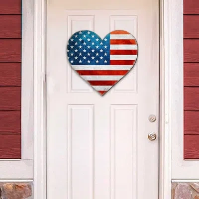 Designocracy Patriotic Heart In Red