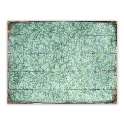 Designocracy Patterned Rustic Wooden Block Design Graphic Art Plaque Wall Décor In Blue