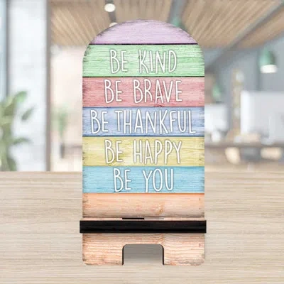 Designocracy Pink/blue/yellow Desktop Mount In Pink,blue,yellow