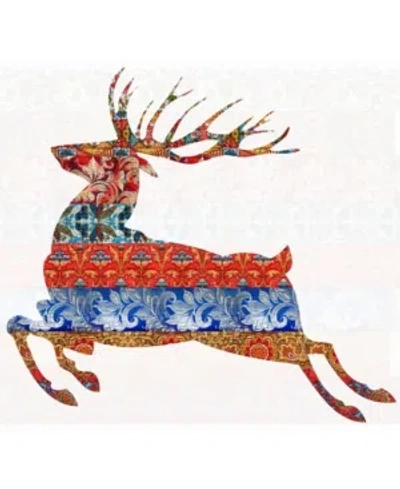 Designocracy Prancing Deer Wooden Decor In Multi