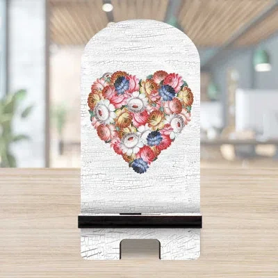 Designocracy Red/pink/brown Desktop Mount In Red,pink,brown