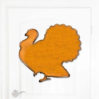 Designocracy Rustic Turkey Holiday Door Decor By G. Debrekht In Orange