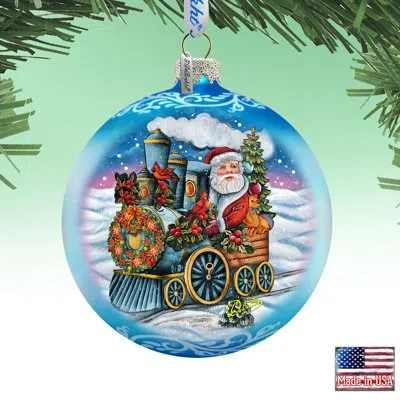 Designocracy Santa's Express Limited Ball Ornament