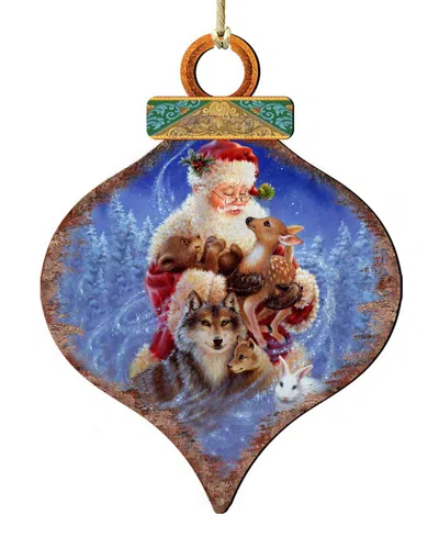 Designocracy Santa Little Friends Christmas Ornament In Multi