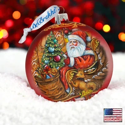 Designocracy Santa On The Road Limited Holiday Shaped Ornament
