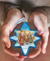 Designocracy Santa With Reindeer Star Mercury Glass Christmas Ornaments G. Debrekht In Multi Color