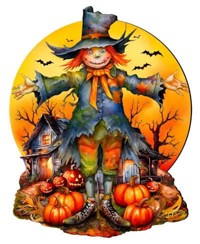 Designocracy Scarecrow Holiday Door Decor In Multi