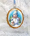 Designocracy Snowman's Family Keepsake Christmas Mercury Glass Ornaments G. Debrekht In Multi Color