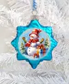 Designocracy Snowman Gift Keepsake Holiday Mercury Glass Ornaments G. Debrekht In Multi Color
