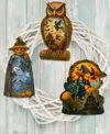 Designocracy Spooky Halloween Clip Ornaments, Set Of 3 In Multi