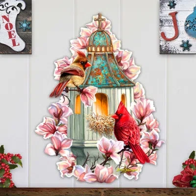 Designocracy Spring Morning Holiday Door Decor By D. Gelsinger In Pink