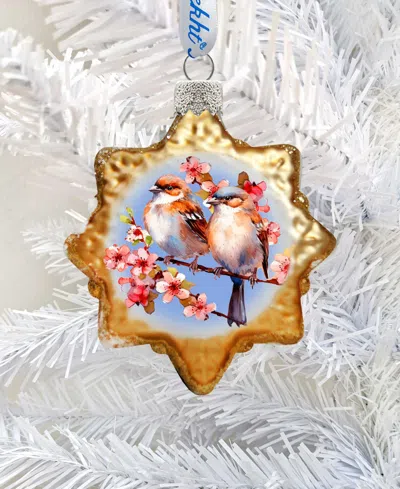 Designocracy Spring Sparrows Keepsake Mercury Glass Christmas Ornaments G. Debrekht In Multi Color