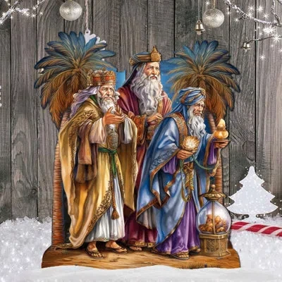 Designocracy Three Wise Men Figurine In Multi