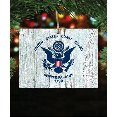 Designocracy Usa Coast Guard Shaped Rustic Wooden Magnets In Multicolor