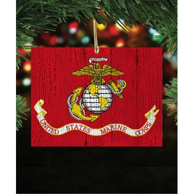 Designocracy Usa Marine Shaped Rustic Wooden Magnets In Black