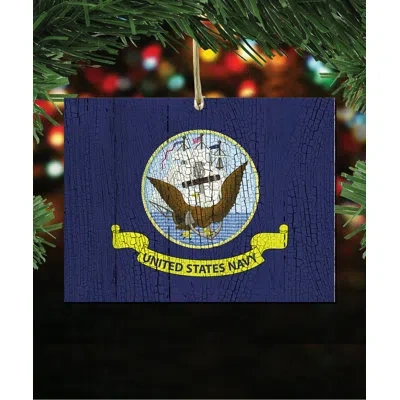 Designocracy Usa Navy Shaped Rustic Wooden Magnets In Multicolor