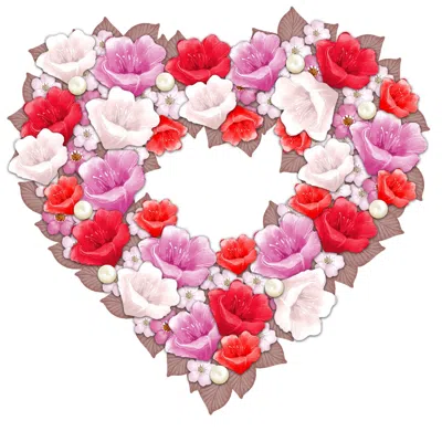 Designocracy Valentine Mart Wreath Wood Decor In Multi