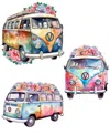 Designocracy Volkswagen Vans Wood Clip Ornaments, Set Of 3 In Multi