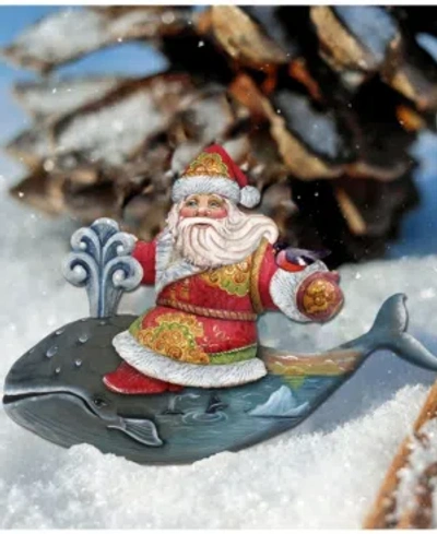 Designocracy Whale Tales Scenic Decorative Ornament Medium In Multi