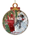Designocracy Winter Arrival Snowman Holiday Ornament In Multi