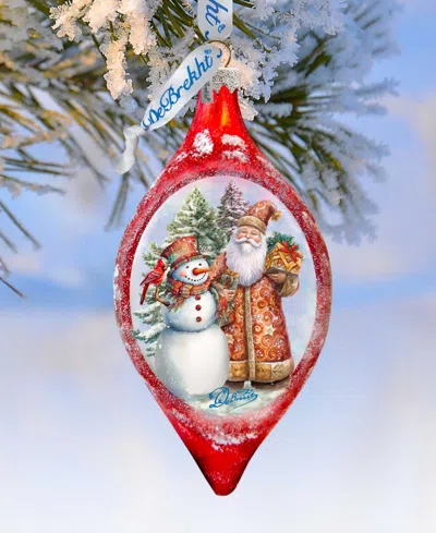 Designocracy Winter Friends Drop Mercury Christmas Glass Ornaments G. Debrekht In Multi Color