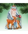 Designocracy Winter Treasure Wooden Christmas Ornament, Set Of 2 In Multi