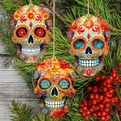 Designocracy Wooden Ornaments Set  Holiday Shaped Ornament