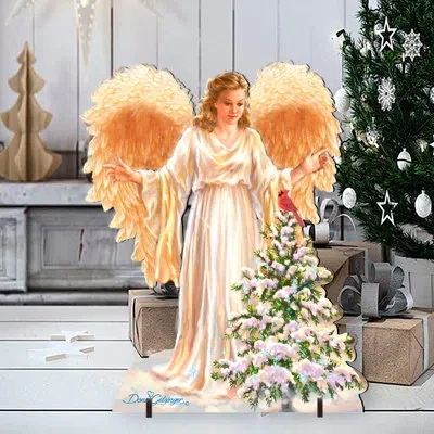 Designocracy Woodland Angel Home And Outdoor Decor Lawn Art In Neutral