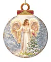 Designocracy Woodland Angel Wood Christmas Ornament In Multi