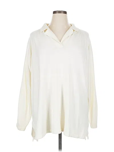 Pre-owned Designs & Co Lane Bryant Pullover Sweater In White