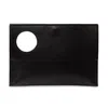 Designs By Elle Women's Circle Clutch Leather Bag - Black In Black