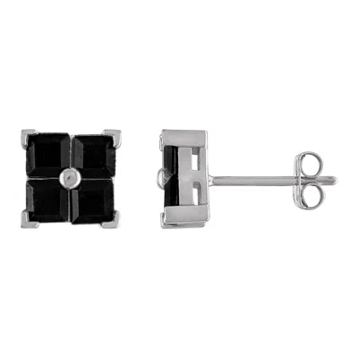 Designs By Gioelli 10k Gold Men's Black Sapphire Earrings