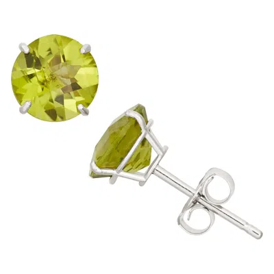 Designs By Gioelli 10k White Gold Gemstone Stud Earrings