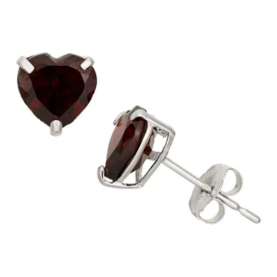 Designs By Gioelli 10k White Gold Gemstone Stud Earrings