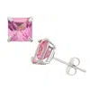 Designs By Gioelli 10k White Gold Gemstone Stud Earrings In White