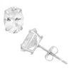 Designs By Gioelli 10k White Gold Gemstone Stud Earrings In Silver