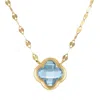 Designs By Gioelli 10k Yellow Gold Gemstone Clover Necklace In Gold