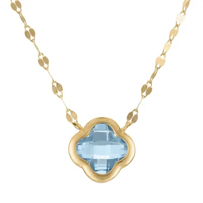 Designs By Gioelli 10k Yellow Gold Gemstone Clover Necklace
